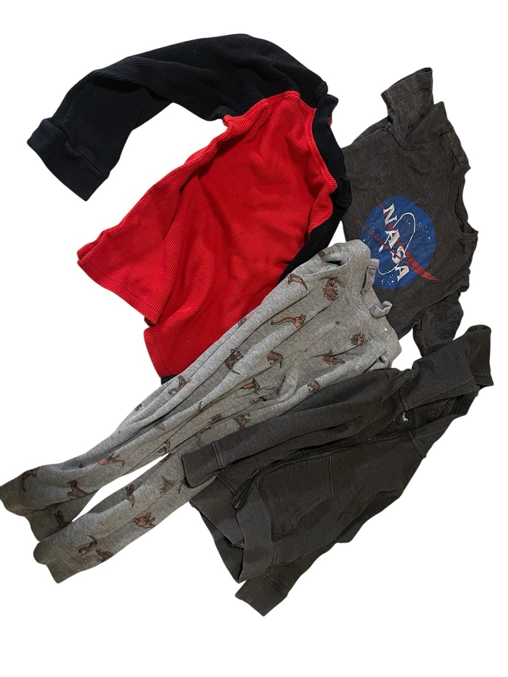 Boys Size 4T NASA Graphic Tee & Cozy Layers - Black, Red, Gray